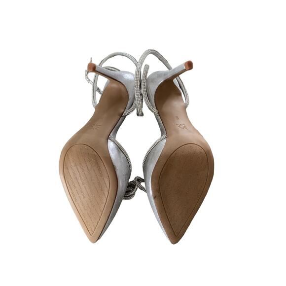 BCBG Idly Crystal Bow Ankle Strap Heel Rhinestone Size 9 NEW Pointed Toe Pump - Picture 9 of 12